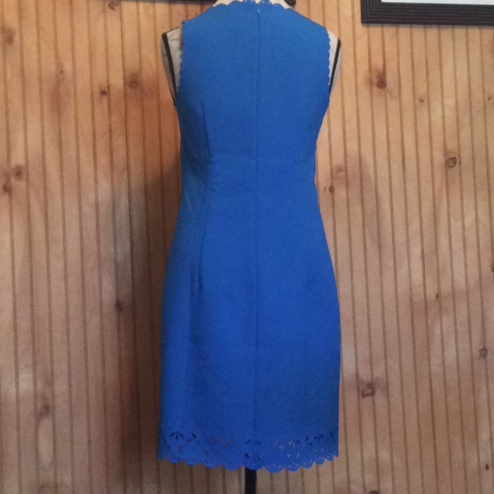 J. Crew Laser-cut Floral dress in blue siz… - Picture 3 of 8